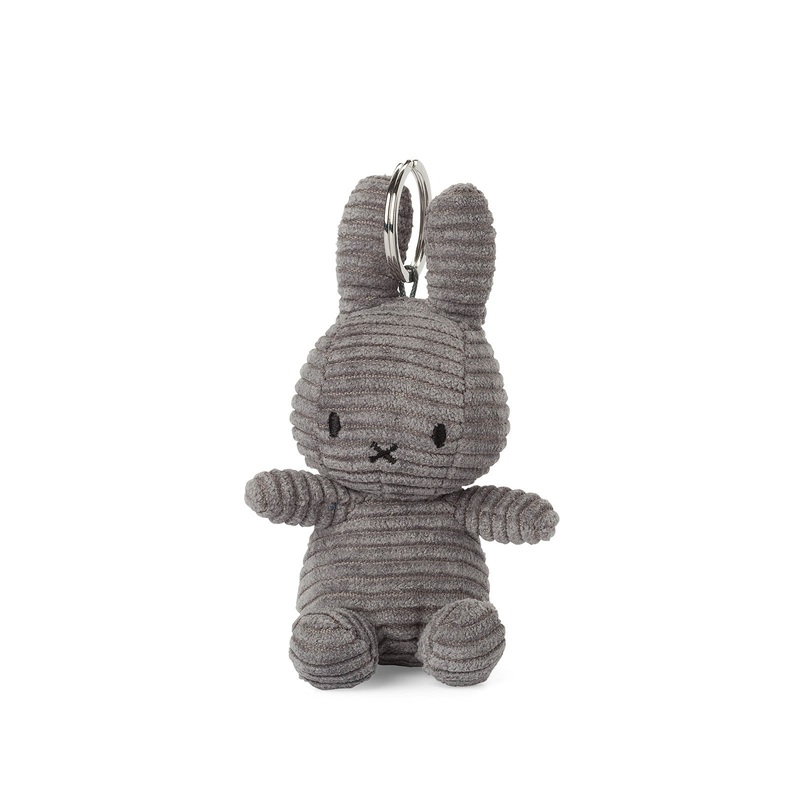 Miffy Corduroy Grey Keyring - 10cm