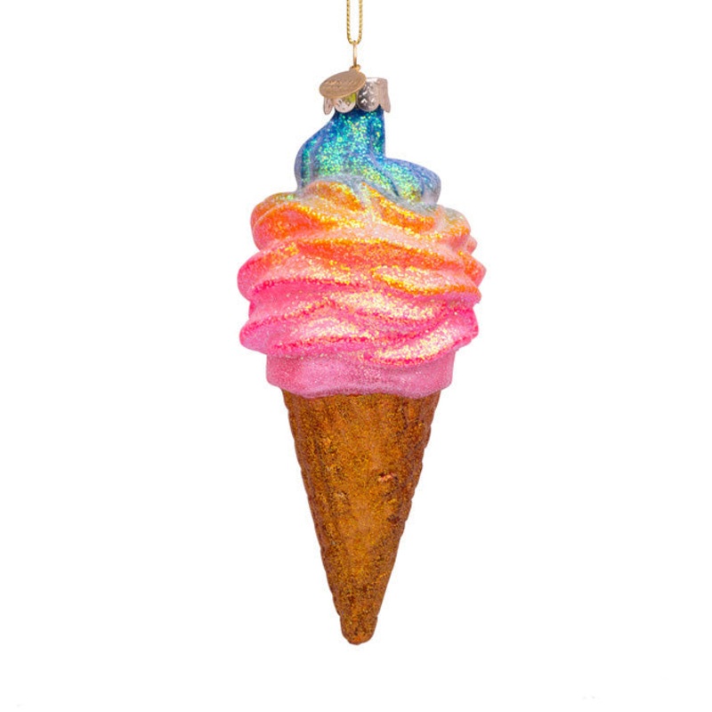 Ornament Glass Rainbow Ice Cream