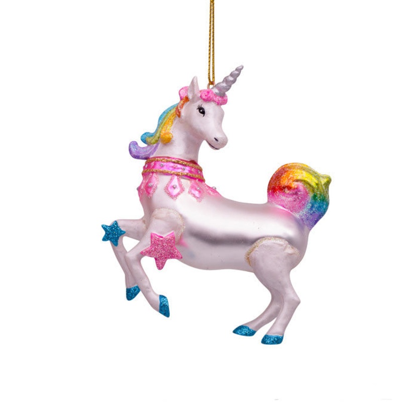 Ornament Glass Rainbow Unicorn