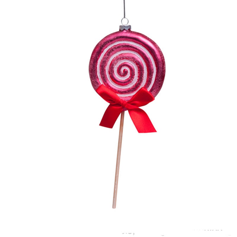 Ornament Glass Red Lolly
