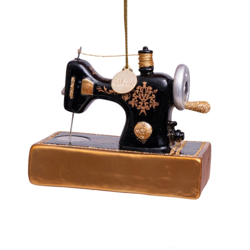 Ornament Glass Vintage Sewing Machine