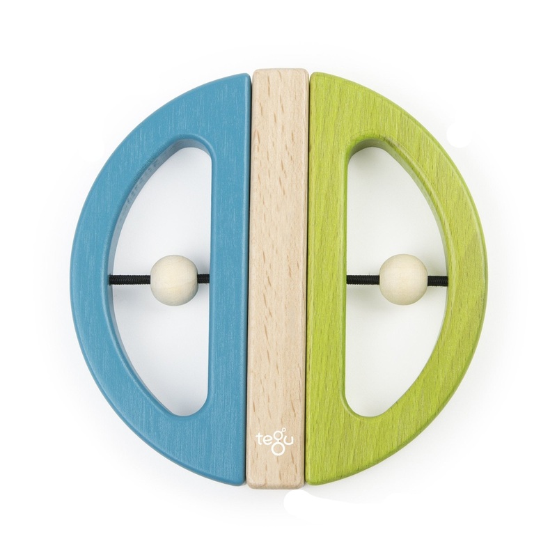 Tegu Swivel Bugs Green & Teal Magnetic Wooden Blocks