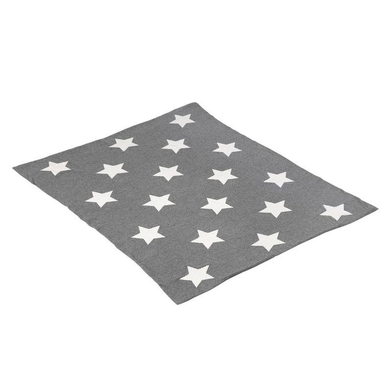 Cambrass Baby Cotton Blanket Star Grey