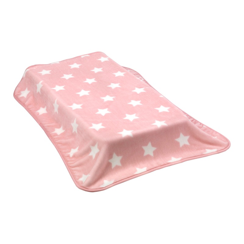 Cambrass Blanket Raschel - Cot Star Pink