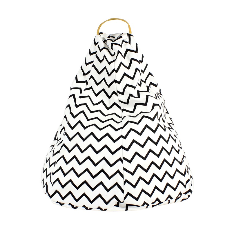 nobodinoz Beanbag Marrakech Zig Zag Black