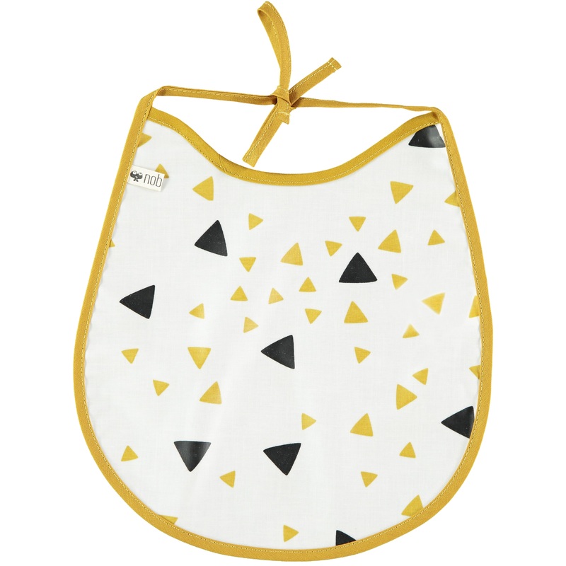 nobodinoz Bib Oil Cloth Black Honey Sparks