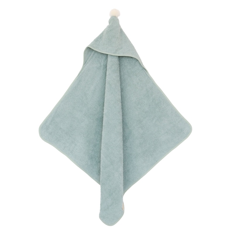 nobodinoz Cute Baby Bath Cape Green