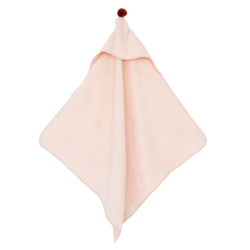 nobodinoz Cute Baby Bath Cape Pink