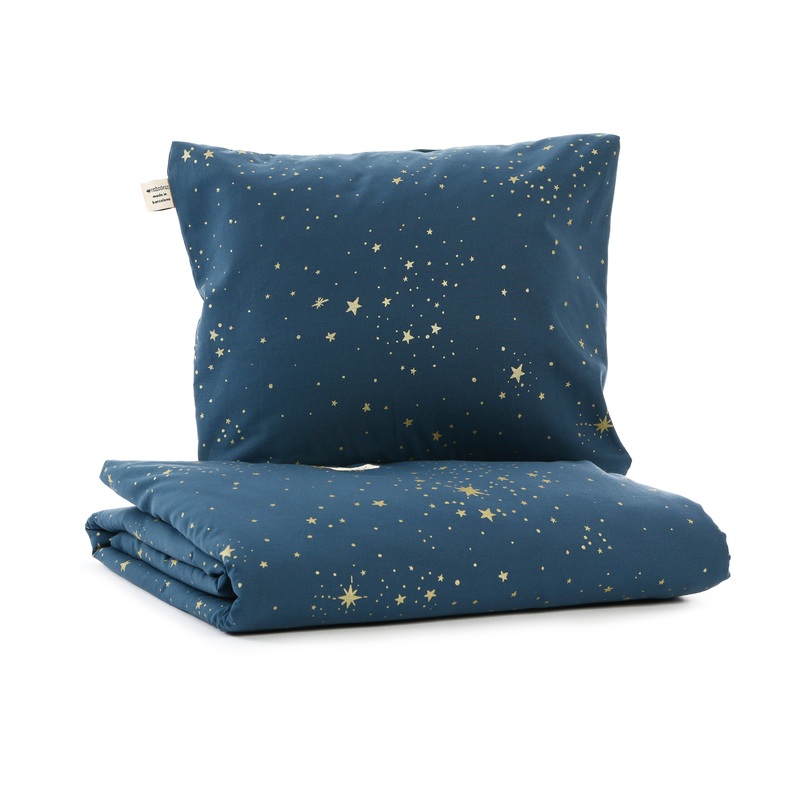 nobodinoz Duvet Cover Himalaya Single Gold Stella/Night Blue