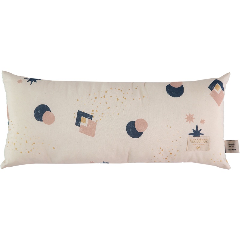 nobodinoz Hardy Long Cushion Night Blue Eclipse/Natural