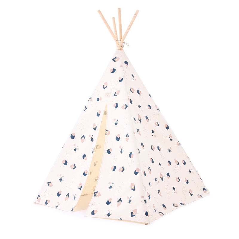 nobodinoz Phoenix Teepee Night Blue Eclipse/Natural