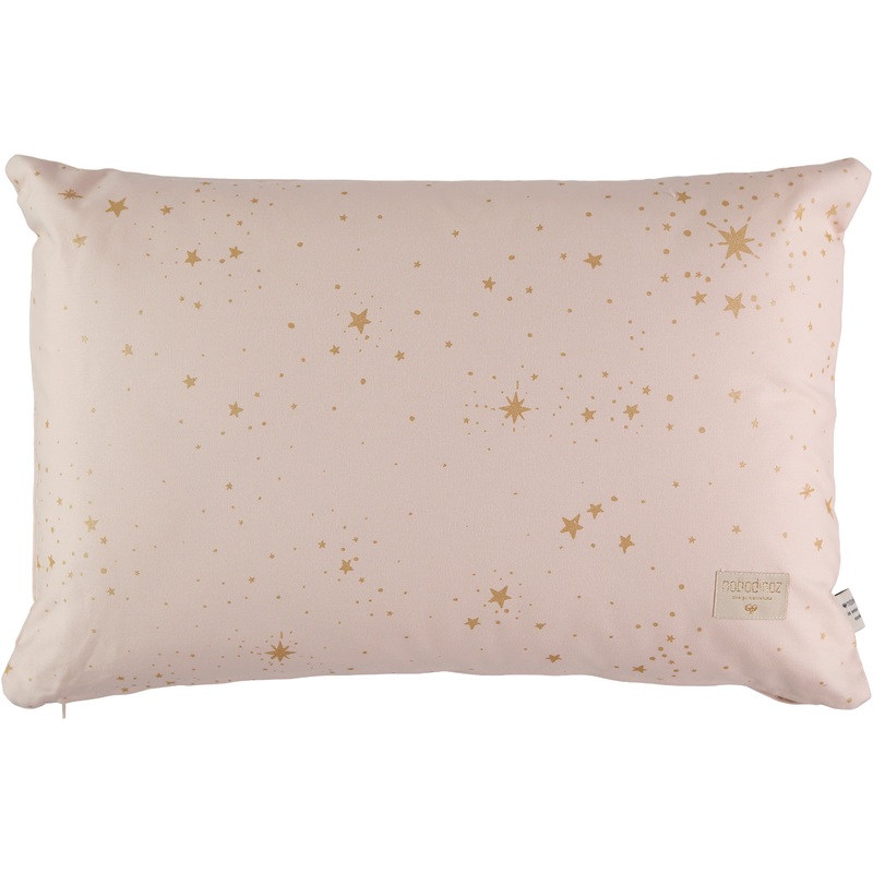 nobodinoz Pythagoras Rectangle Cushion Gold Stella/Dream Pink