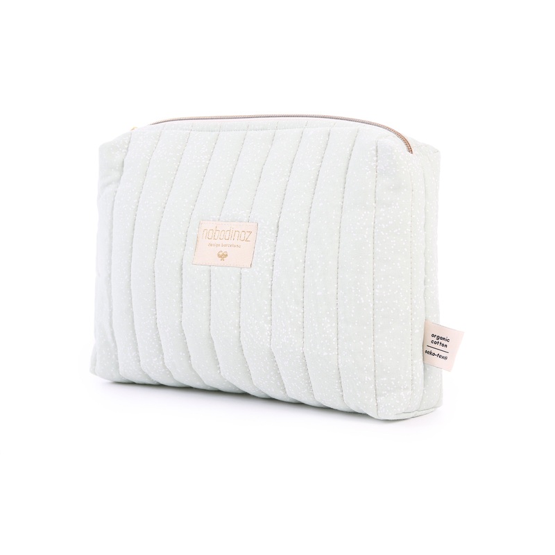 nobodinoz Travel Vanity Case White Bubble/Auqa