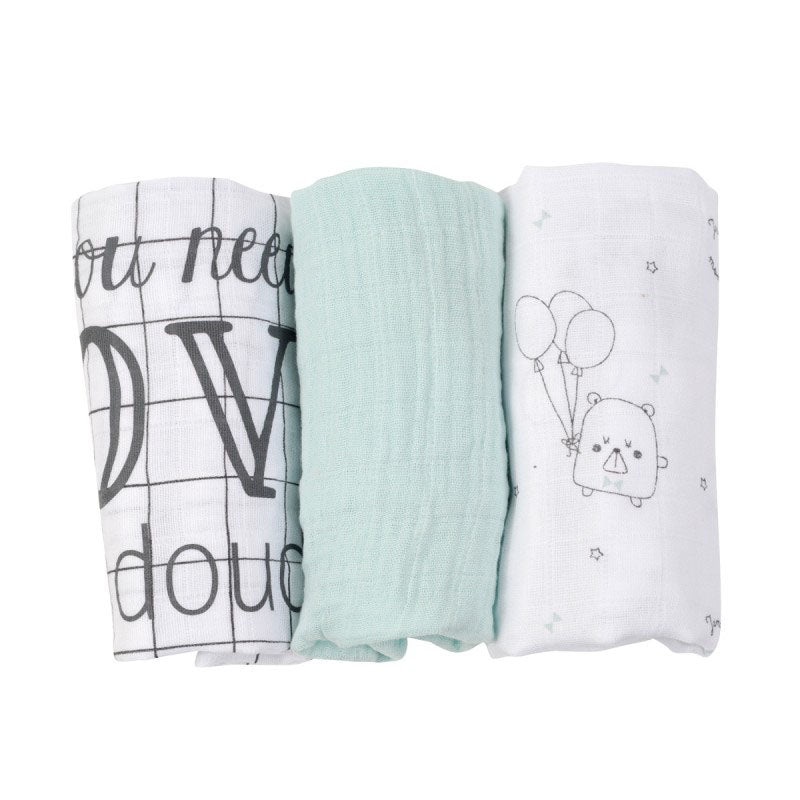 Little Crevette 3 Muslins Doudou