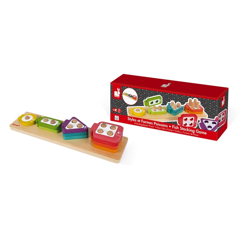 Janod I Wood Fish Stacking Game