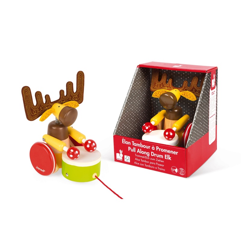 Janod Zigolos Pull Along Drum Elk