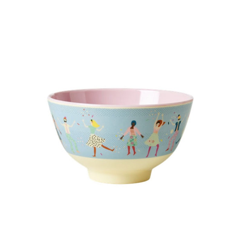 Rice DK Small Bowl 2 Tone with Dancers Print