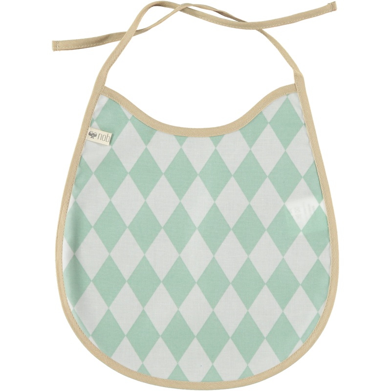 nobodinoz Bib Cotton Green Diamonds