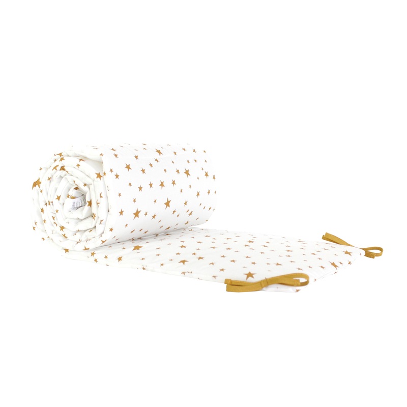 nobodinoz Cot Bumper Mustard Stars