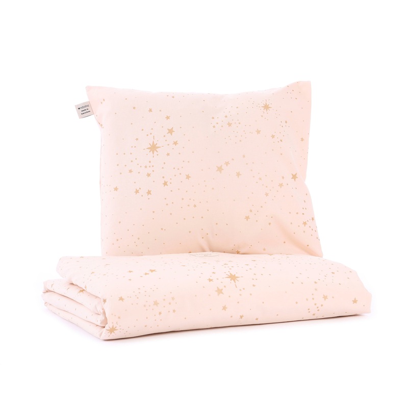 nobodinoz Duvet Cover Himalaya BB Gold Stella/Dream Pink