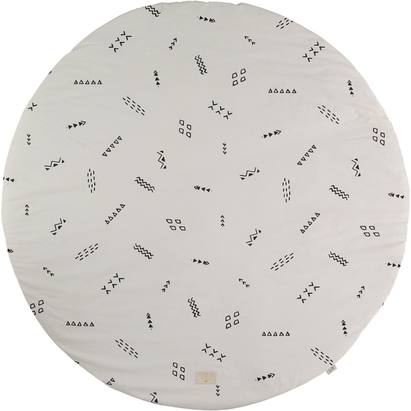 nobodinoz Playmat Small Full Moon Round Black Secrets/Natural