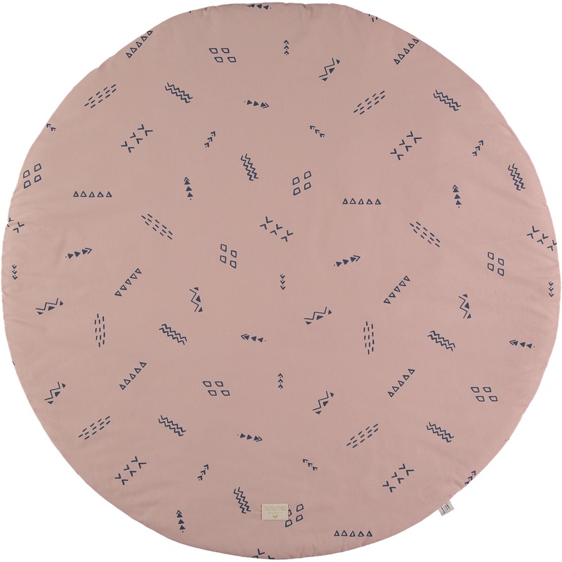 nobodinoz Playmat Small Full Moon Round Blue Secrets/Misty Pink