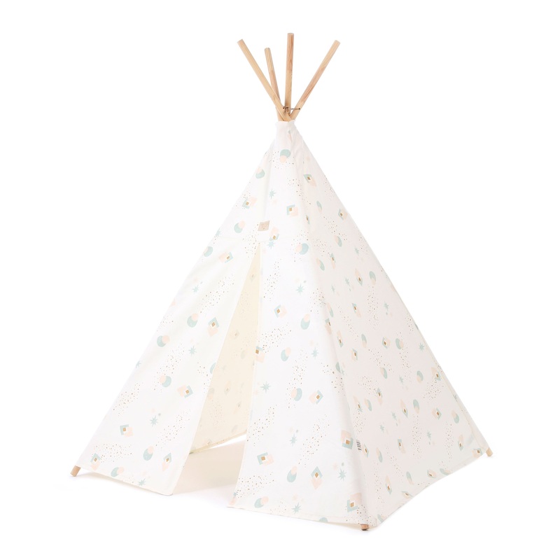 nobodinoz Teepee Aqua Eclipse/White