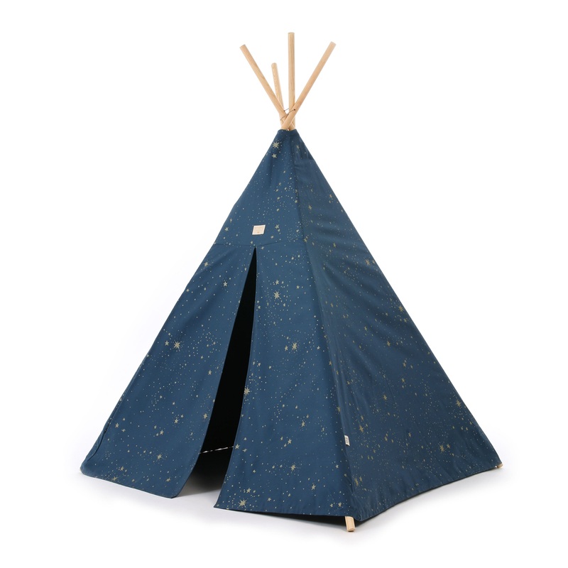 nobodinoz Teepee Gold Stella/Night Blue