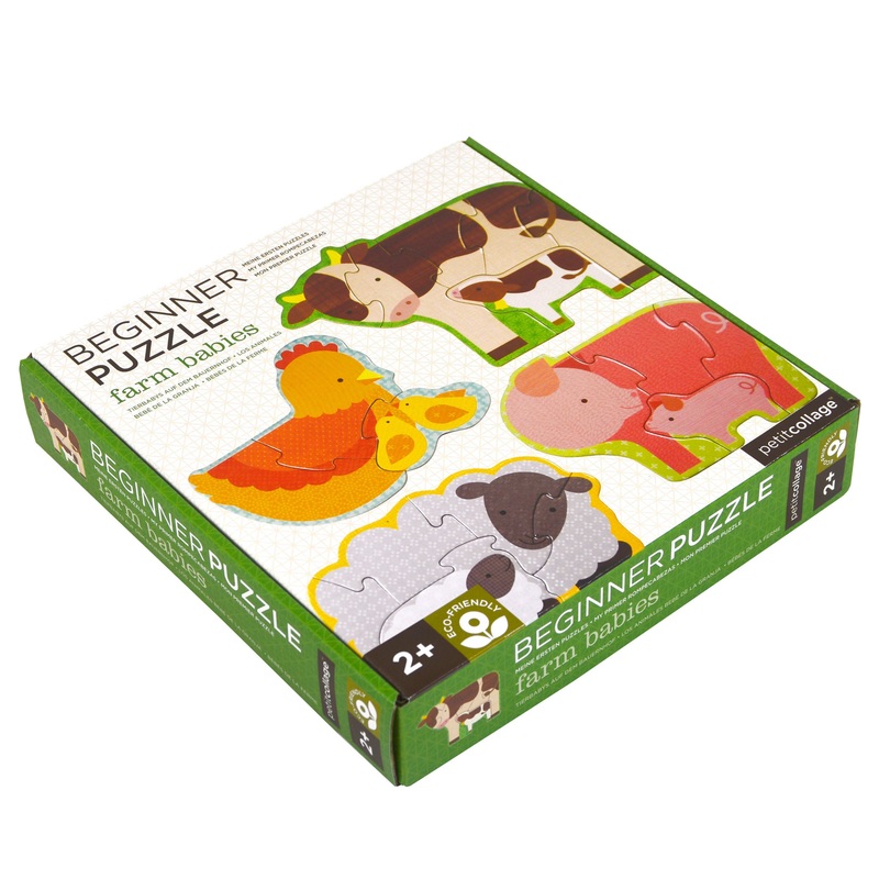 Petit Collage Beginner Puzzle Farm Babies