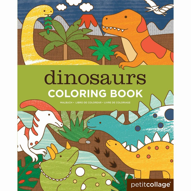 Petit Collage Colouring Book Dinosaurs