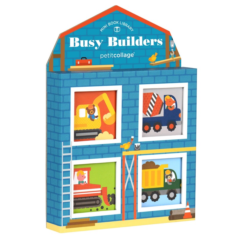 Petit Collage Mini Book Library Busy Builders