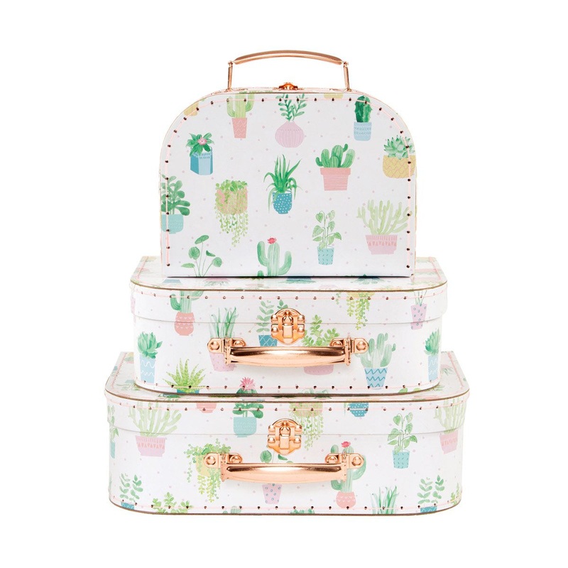RJB Stone Pastel Cactus Suitcase