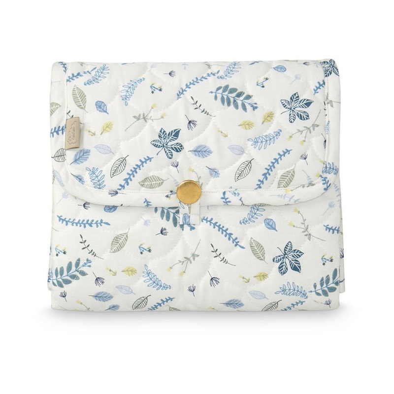 Cam Cam Copenhagen Changing Mat Quilted Pressed Leaves Blue