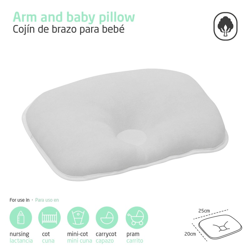 Cambrass Arm Pillow Liso E 1422 Grey