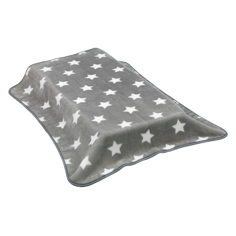 Cambrass Blanket Raschel - Cot Star 91 Grey