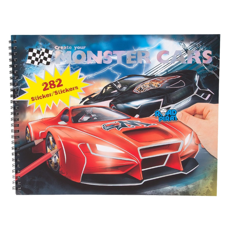 Depesche Create Your Monster Cars Colouring Book