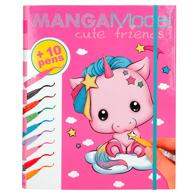 Depesche Mangamodel Cute Friends Creatice Folder with 10 Feltpens