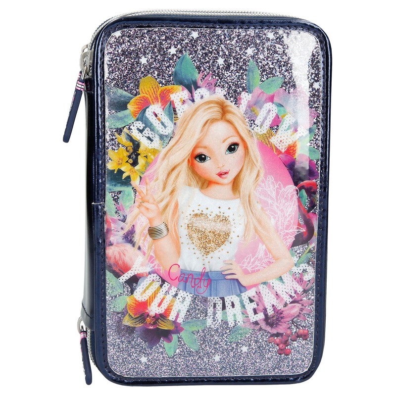 Depesche Topmodel Filled Pencil Case Triple Friends Navy