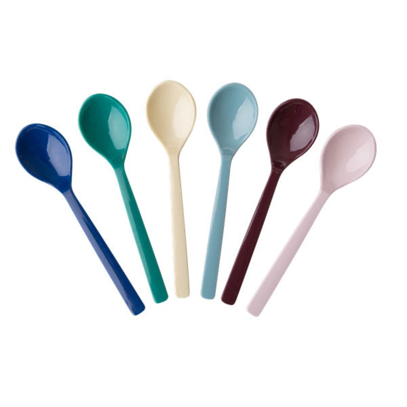 Rice DK 6 Melamine Teaspoons in Assorted Urban Colors