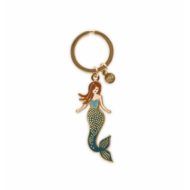 Rifle Paper Co Mermaid Enamel Keychain