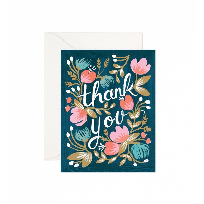 Rifle Paper Co Midnight Garden Thank You Card