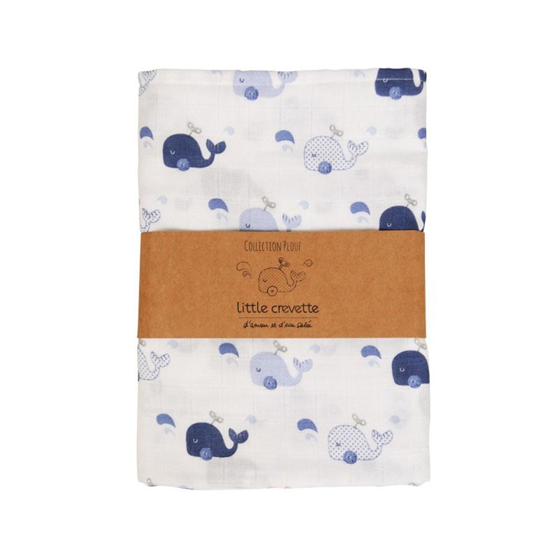 Little Crevette Large Muslin Baleine