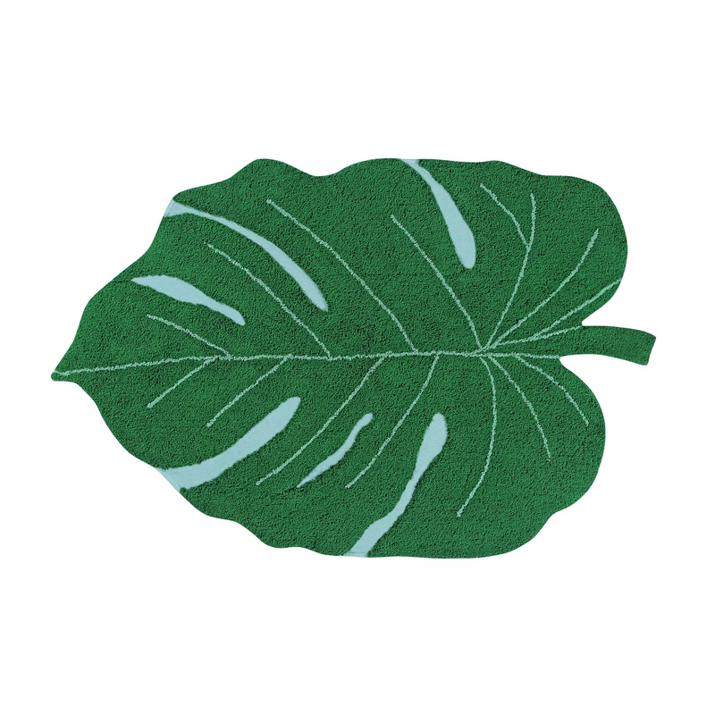 Lorena Canals Monstera Leaf Machine Washable Cotton Rug