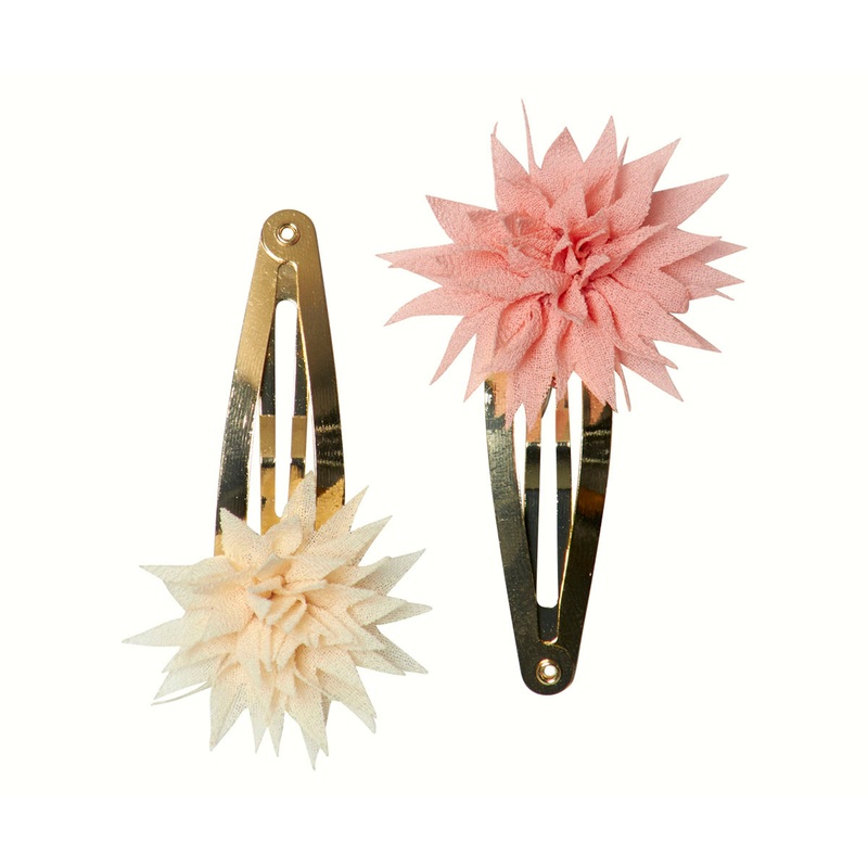Maileg 2 Hairclips Dahlia Flower Vinilla & Melon