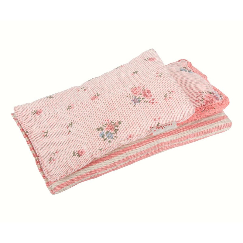 Maileg Bedlinen for Pram Rose Flower