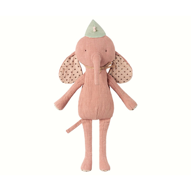 Maileg Circus Friends - Elephant with Hat Rose