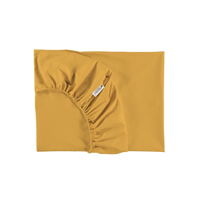 nobodinoz Fitted Sheet Alhambra Single Farniente Yellow