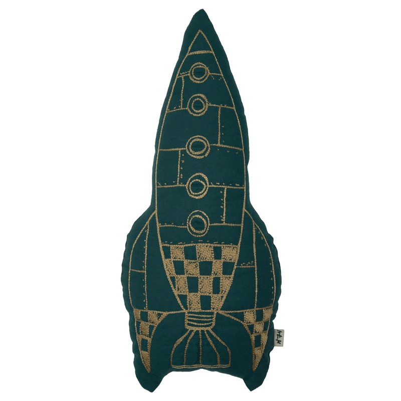 Numero 74 Rocket Cushion Teal Blue