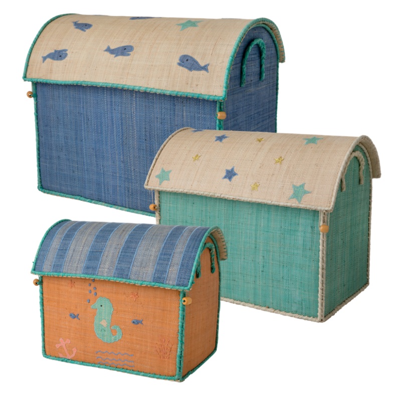 Rice DK Toy Basket Sea Theme Blue