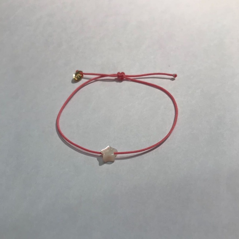 Sab & Sab  Bracelet Kid White Fil Nacre Stoile Bonbon